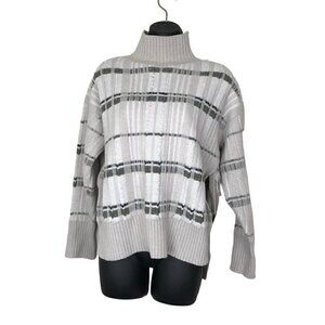 3.1Phillip Lim Oversized  Loose Turtle Neck Sweater High Low Hem Size XS